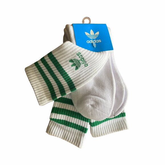 Adidas Accessories - Adidas Classic Men Women Solid Crew 3PP Set of 3 Pairs Casual Socks Green